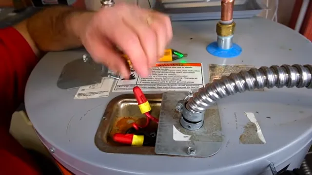 Close inspection of a flexible water heater connection